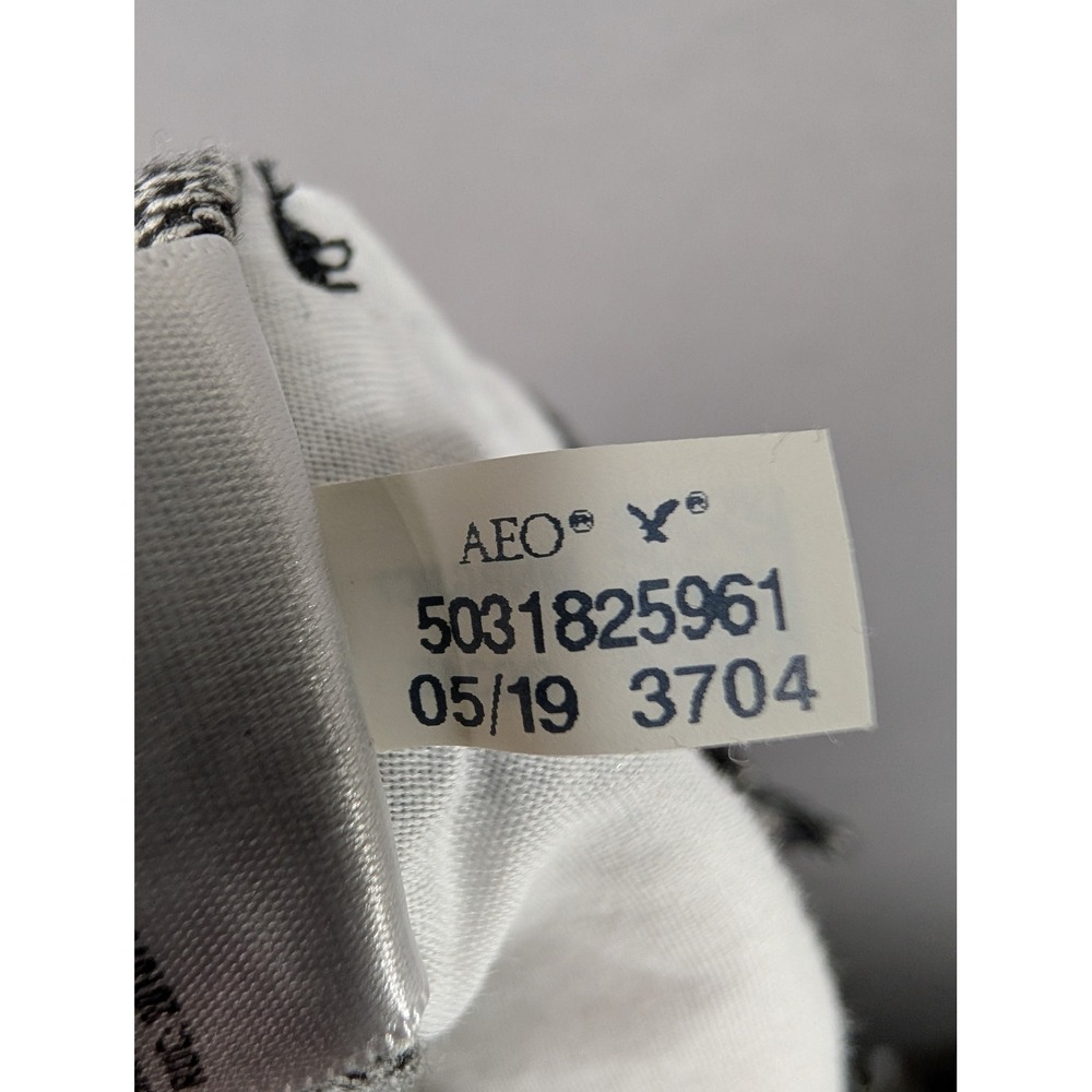 American Eagle Plaid Slim Trousers Gray Red Check Stretch Pants 4 Regular - Picture 6 of 9